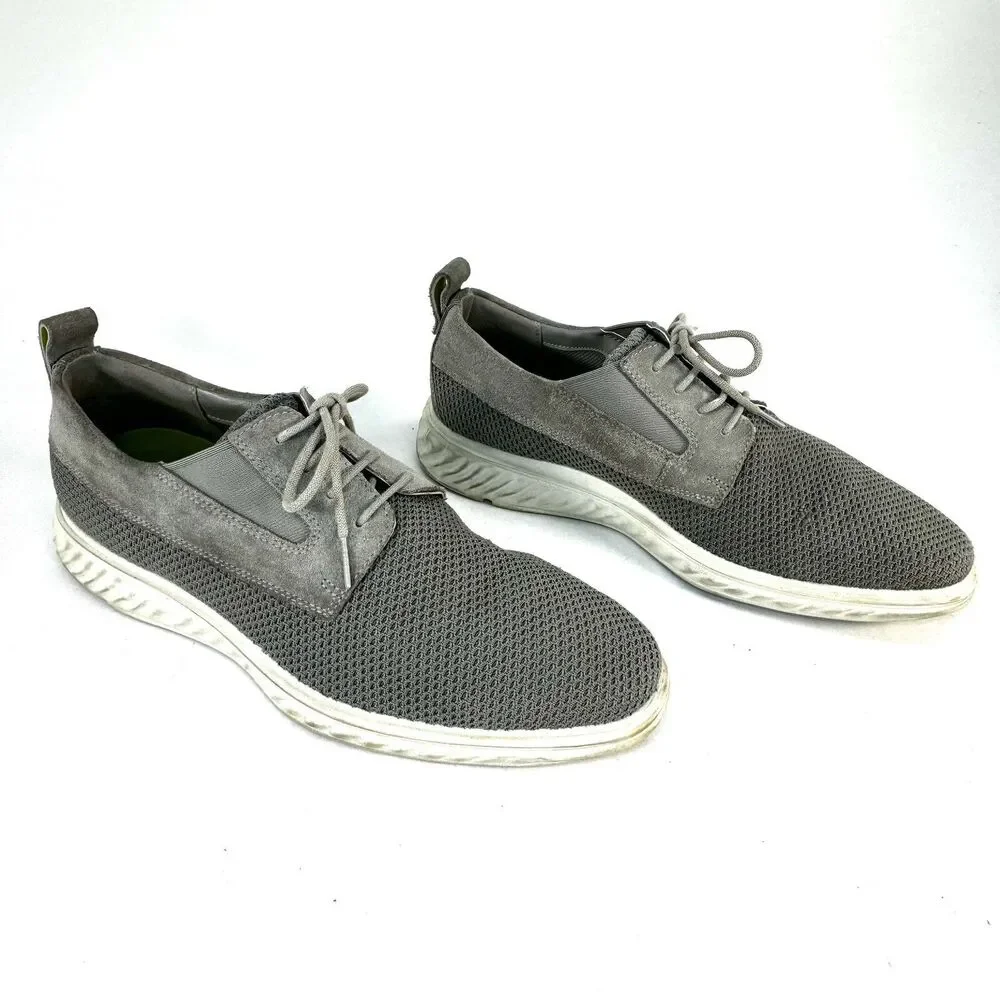 Ecco Mens EU44 US 10-10.5 St. 1 Hybrid Lite Gray Mesh Summer Derby Oxford Shoes